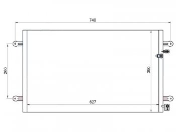 Радиатор кондиционера SAT Audi (Ауди) A6 (А6)  C6 (2004-2008) C6 дорестайлинг, седан, дорестайлинг, универсал
