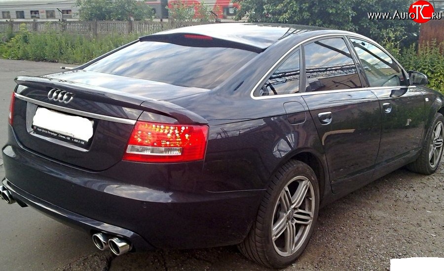 6 999 р. Козырёк на заднее лобовое стекло Sport Audi A6 C6 дорестайлинг, седан (2004-2008)  с доставкой в г. Владивосток