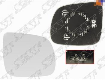 Правое полотно зеркала SAT (сферическое с обогревом) Audi Q5  8R - Q7  4L