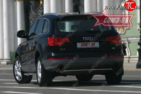 13 184 р. Защита заднего бампера Souz-96 (d 42) Audi Q7 4L дорестайлинг (2005-2009)  с доставкой в г. Владивосток