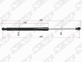 Упор крышки багажника SAT BMW (БМВ) 1 серия (series) ( F21,  F20) (2011-2020) F21, F20 хэтчбэк 3 дв. дорестайлинг, хэтчбэк 5 дв. дорестайлинг, хэтчбэк 3 дв. 1-ый рестайлинг, хэтчбэк 3 дв. 2-ой рестайлинг, хэтчбэк 5 дв. 2-ой рестайлинг