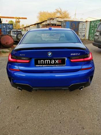 12 999 р. Диффузор заднего бампера М-Perfomance 320  BMW 3 серия  G20 (2018-2022) седан Inmax (цвет: черный глянец)  с доставкой в г. Владивосток. Увеличить фотографию 10