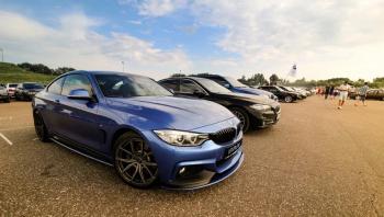 14 499 р. Сплиттер переднего бампера М-Perfomance  BMW 4 серия ( F32,  F36) (2013-2020) купе дорестайлинг, лифтбэк дорестайлинг, купе рестайлинг, лифтбэк рестайлинг (цвет: черный матовый)  с доставкой в г. Владивосток. Увеличить фотографию 2