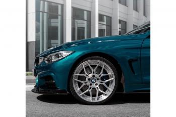 14 499 р. Сплиттер переднего бампера М-Perfomance  BMW 4 серия ( F32,  F36) (2013-2020) купе дорестайлинг, лифтбэк дорестайлинг, купе рестайлинг, лифтбэк рестайлинг (цвет: черный матовый)  с доставкой в г. Владивосток. Увеличить фотографию 4