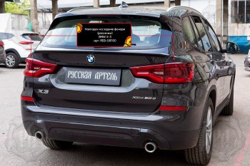 569 р. Накладки задних фонарей RA  BMW X3  G01 (2017-2021) дорестайлинг (Неокрашенные)  с доставкой в г. Владивосток. Увеличить фотографию 5