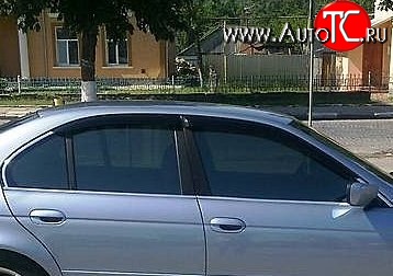 999 р. Комплект дефлекторов окон (ветровиков) 4 шт. (седан) Russtal BMW 5 серия E39 седан рестайлинг (2000-2003)  с доставкой в г. Владивосток