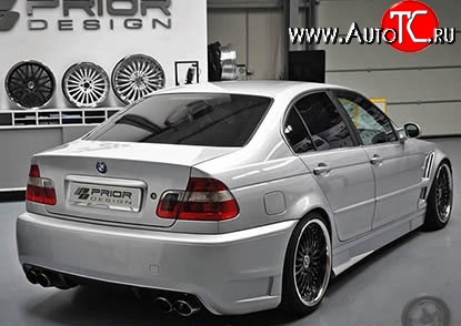 11 799 р. Задний бампер Prior Design BMW 3 серия E46 седан дорестайлинг (1998-2001) (Неокрашенный)  с доставкой в г. Владивосток