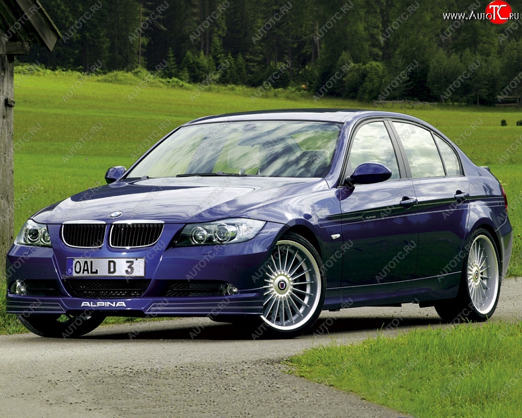 16 599 р. Накладка на передний бампер Alpina BMW 3 серия E90 седан дорестайлинг (2004-2008)  с доставкой в г. Владивосток