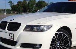 919 р. Комплект ресничек на фары M-VRS BMW 3 серия E90 седан дорестайлинг (2004-2008) (Без отверстий под светодиоды, Неокрашенные)  с доставкой в г. Владивосток. Увеличить фотографию 2