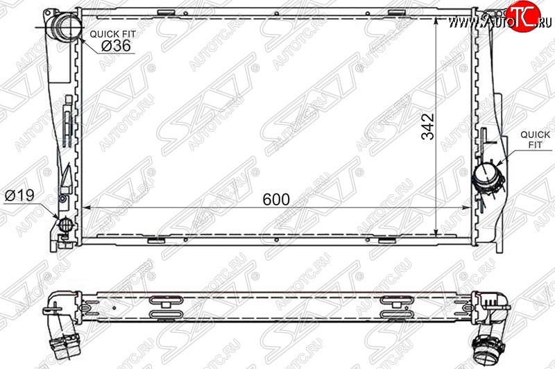 7 899 р. Радиатор двигателя SAT  BMW 1 серия  E87 - X1  E84  с доставкой в г. Владивосток