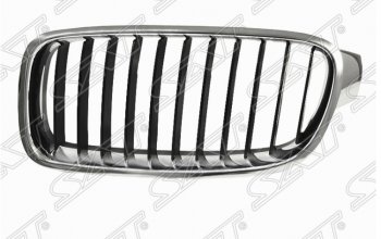 Левая решетка радиатора SAT (черная с хромом) BMW 3 серия  F30 (2012-2018) седан дорестайлинг, седан рестайлинг