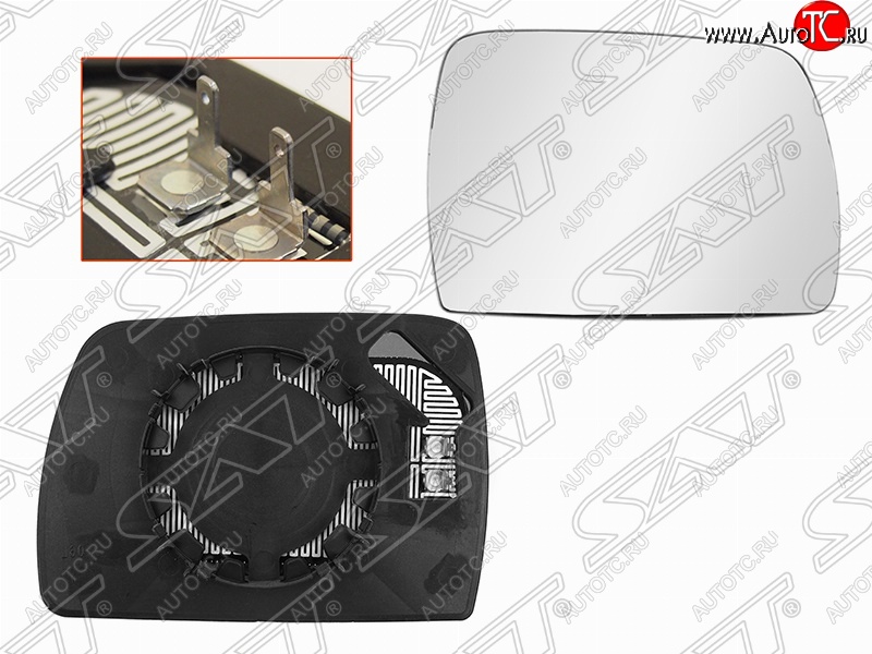 719 р. Правое полотно зеркала SAT (голубой, асферическое с обогревом) BMW X3 E83 (2003-2009)  с доставкой в г. Владивосток