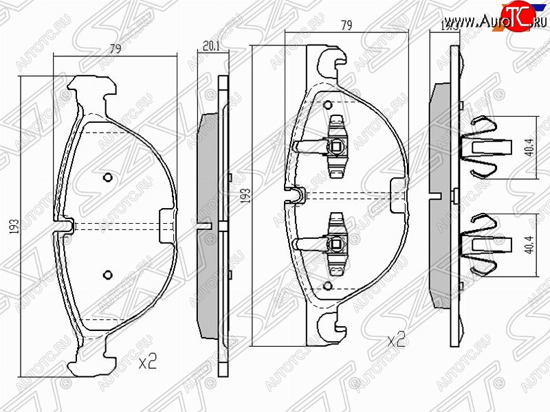 2 499 р. Комплект тормозных колодок SAT (передние)  BMW X5 ( E70,  F15) - X6 ( E71,  F16)  с доставкой в г. Владивосток