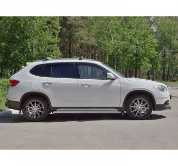 21 999 р. Защита порогов из круглой трубы d63 мм SLITKOFF v1 Brilliance V5 (2012-2018)  с доставкой в г. Владивосток. Увеличить фотографию 2