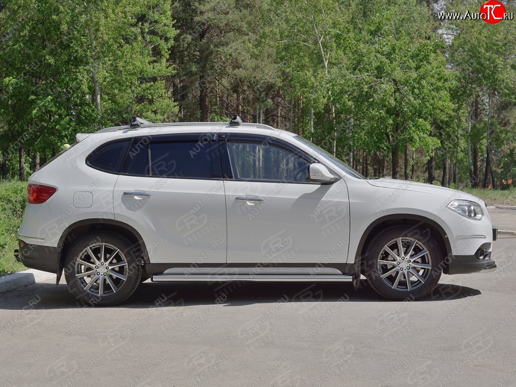 20 849 р. Защита порогов из круглой трубы d63 мм SLITKOFF v2  Brilliance V5 (2012-2018)  с доставкой в г. Владивосток