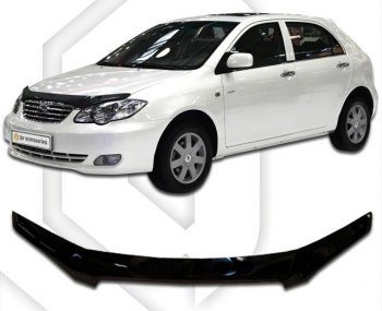 Дефлектор капота CA Plastic (черный) BYD (БАД) F3 (Ф3) (2005-2014) седан, хэтчбек