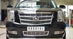 17 799 р. Одинарная защита переднего бампера диаметром 76 мм SLITKOFF  Cadillac Escalade  GMT926 джип 5 дв. (2006-2014) короткая база  с доставкой в г. Владивосток. Увеличить фотографию 2