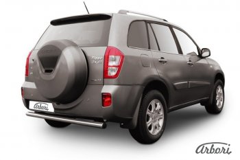 Защита переднего бампера Arbori (легированная сталь, 1 труба d76 mm). Chery Tiggo T11 рестайлинг (2013-2016)