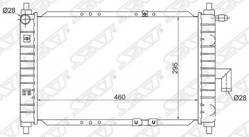 Радиатор двигателя SAT (трубчатый) Daewoo Matiz M150 рестайлинг (2000-2016)