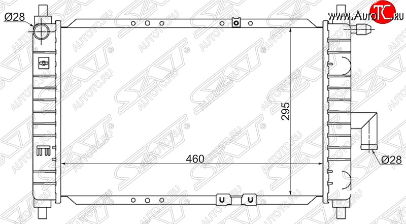 2 999 р. Радиатор двигателя SAT (трубчатый) Daewoo Matiz M150 рестайлинг (2000-2016)  с доставкой в г. Владивосток