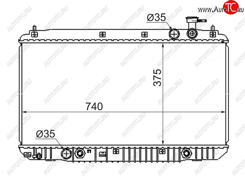 12 549 р. Радиатор двигателя SAT (пластинчатый, МКПП/АКПП, 2.4 4G64) Chery Tiggo T11 дорестайлинг (2005-2013)  с доставкой в г. Владивосток