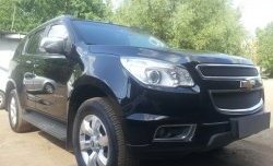 1 469 р. Сетка в решетку радиатора (верхняя) Russtal Chevrolet Trailblazer GM800 дорестайлинг (2012-2016) (черная)  с доставкой в г. Владивосток. Увеличить фотографию 3