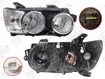 Правая передняя фара DEPO (хром) Chevrolet Aveo  T300 (2011-2015) седан, хэтчбек