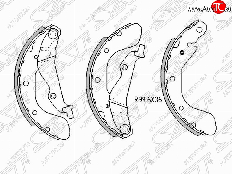 1 559 р. Колодки тормозные задние SAT  Chevrolet Aveo  T200 (2002-2008), Chevrolet Captiva (2011-2016), Ravon Nexia R3 (2016-2020), Ravon R4 (2016-2020)  с доставкой в г. Владивосток