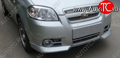 2 999 р. Клыки на передний бампер CT v2 Chevrolet Aveo T250 седан рестайлинг (2006-2011) (Неокрашенная)  с доставкой в г. Владивосток