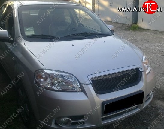 3 299 р. Решётка радиатора CT Chevrolet Aveo T250 седан рестайлинг (2006-2011) (Неокрашенная)  с доставкой в г. Владивосток