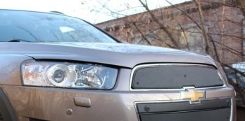 Зимняя заглушка решетки радиатора Стрелка 11 Премиум Chevrolet Captiva 2-ой рестайлинг (2013-2016)