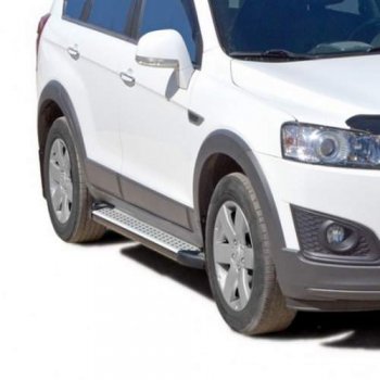 Порожки для ног Бумер (алюминий) Chevrolet Captiva 1-ый рестайлинг (2011-2013)