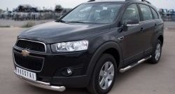 18 699 р. Защита переднего бампера (2 трубыØ76 и 42 мм, нержавейка) SLITKOFF  Chevrolet Captiva (2011-2013) 1-ый рестайлинг  с доставкой в г. Владивосток. Увеличить фотографию 4