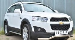 16 999 р. Защита переднего бампера (Ø63 мм волна, нержавейка) SLITKOFF Chevrolet Captiva 2-ой рестайлинг (2013-2016)  с доставкой в г. Владивосток. Увеличить фотографию 4