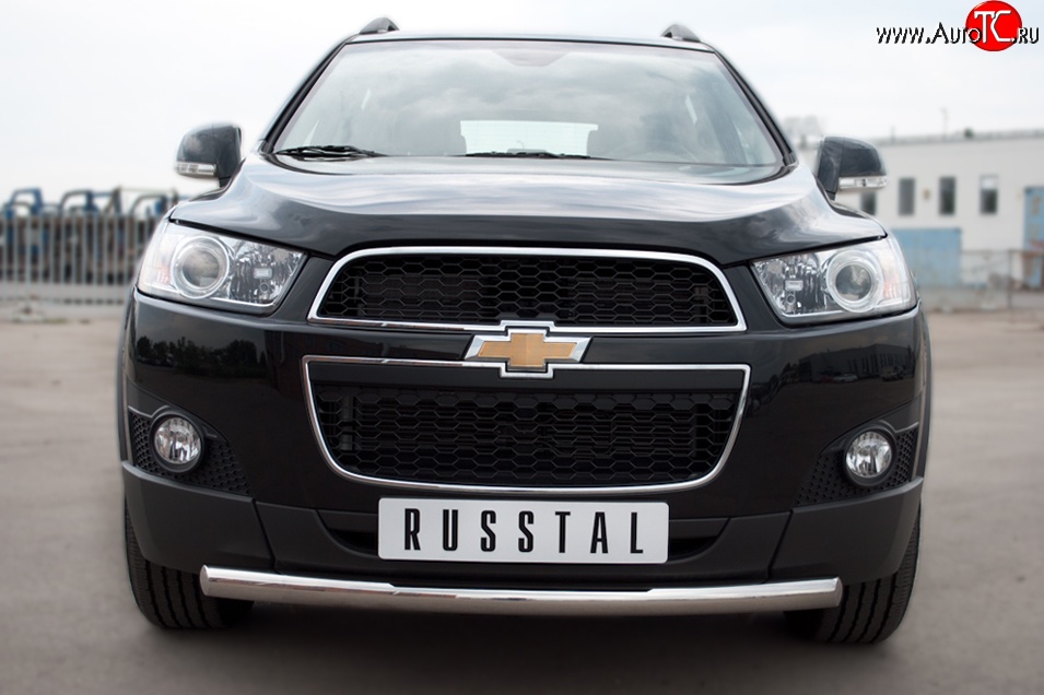 16 999 р. Одинарная защита переднего бампера диаметром 63 мм SLITKOFF  Chevrolet Captiva (2011-2013) 1-ый рестайлинг  с доставкой в г. Владивосток