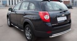 15 349 р. Защита заднего бампера (Ø63 и 42 мм, нержавейка) SLITKOFF Chevrolet Captiva 1-ый рестайлинг (2011-2013)  с доставкой в г. Владивосток. Увеличить фотографию 4