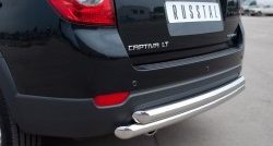 15 649 р. Защита заднего бампера (2 трубы Ø63 мм, нержавейка) SLITKOFF Chevrolet Captiva 1-ый рестайлинг (2011-2013)  с доставкой в г. Владивосток. Увеличить фотографию 2