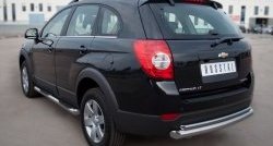 19 899 р. Защита заднего бампера (Ø76 и 42 мм, нержавейка) SLITKOFF  Chevrolet Captiva (2011-2013) 1-ый рестайлинг  с доставкой в г. Владивосток. Увеличить фотографию 4