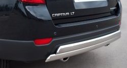 25 999 р. Защита заднего бампера (2 трубы Ø76х42 мм, нержавейка) Russtal Chevrolet Captiva 1-ый рестайлинг (2011-2013)  с доставкой в г. Владивосток. Увеличить фотографию 2