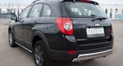 25 999 р. Защита заднего бампера (2 трубы Ø76х42 мм, нержавейка) Russtal Chevrolet Captiva 1-ый рестайлинг (2011-2013)  с доставкой в г. Владивосток. Увеличить фотографию 4