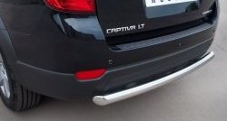 16 999 р. Одинарная защита заднего бампера из трубы диаметром 63 мм SLITKOFF  Chevrolet Captiva (2011-2013) 1-ый рестайлинг  с доставкой в г. Владивосток. Увеличить фотографию 2