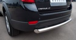 16 999 р. Одинарная защита заднего бампера из трубы диаметром 76 мм SLITKOFF  Chevrolet Captiva (2011-2013) 1-ый рестайлинг  с доставкой в г. Владивосток. Увеличить фотографию 2