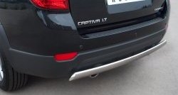 4 879 р. Защита заднего бампера (Ø75x42 мм, нержавейка) Russtal Chevrolet Captiva 1-ый рестайлинг (2011-2013)  с доставкой в г. Владивосток. Увеличить фотографию 2