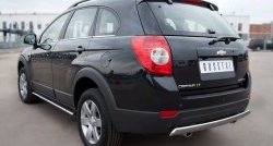 4 879 р. Защита заднего бампера (Ø75x42 мм, нержавейка) Russtal Chevrolet Captiva 1-ый рестайлинг (2011-2013)  с доставкой в г. Владивосток. Увеличить фотографию 4