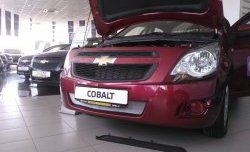 2 189 р. Нижняя сетка на бампер Russtal (хром) Chevrolet Cobalt седан дорестайлинг (2011-2016)  с доставкой в г. Владивосток. Увеличить фотографию 3