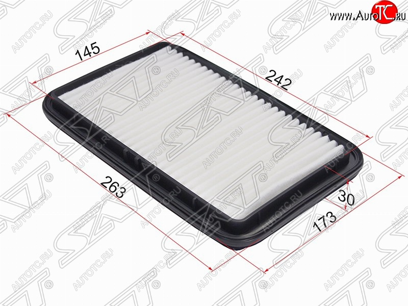 293 р. Фильтр воздушный двигателя SAT (1.3, 1.5, 263/242х173/145х03 mm)  Chevrolet Cruze  HR51S,HR81S (2001-2008), Suzuki Ignis (2000-2008), Suzuki Wagon R  MC22S,VC12S (2000-2002)  с доставкой в г. Владивосток