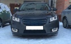 3 529 р. Радиаторная решётка (дорестайлинг) Sport v2 Chevrolet Cruze J300 седан рестайлинг (2012-2015) (Неокрашенная)  с доставкой в г. Владивосток. Увеличить фотографию 3