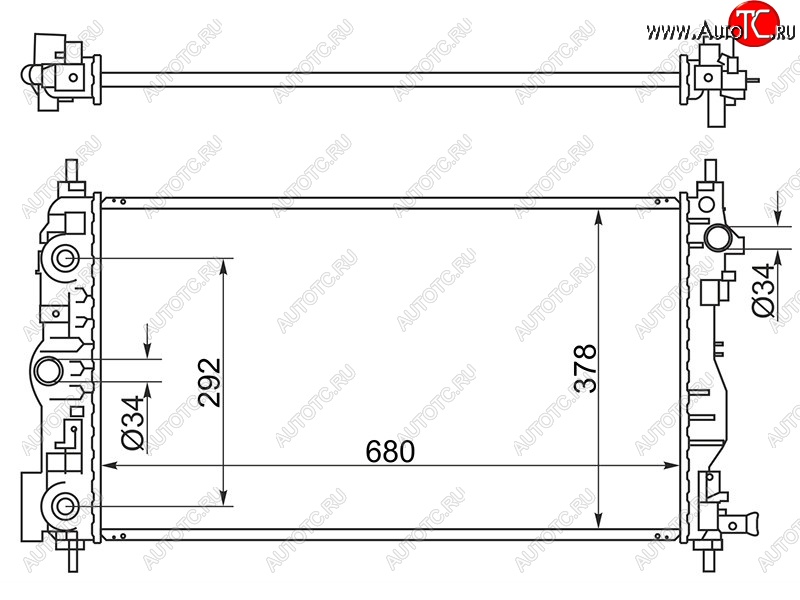 10 249 р. Радиатор двигателя SAT (пластинчатый, МКПП/АКПП, Z20S1, LLW, Z20D1)  Chevrolet Cruze ( J300,  J305,  J308) - Orlando  с доставкой в г. Владивосток