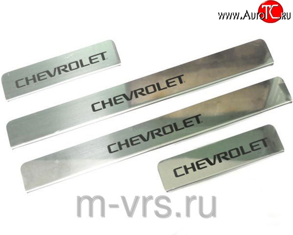 649 р. Накладки на порожки автомобиля M-VRS (нанесение надписи методом окраски) Chevrolet Cruze J305 хэтчбек рестайлинг (2012-2015)  с доставкой в г. Владивосток