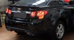 3 899 р. Диффузор заднего бампера Sport  Chevrolet Cruze  J300 (2009-2012) седан дорестайлинг (Текстурный пластик (шагрень))  с доставкой в г. Владивосток. Увеличить фотографию 7